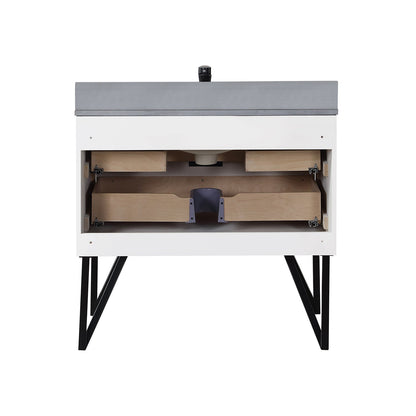 Altair Designs 36" single vanity with top - 548036-WP-CG-NM