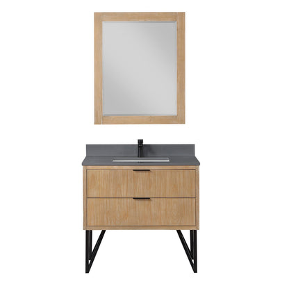 Altair Designs 36" single vanity with top - 548036-WP-CG-NM