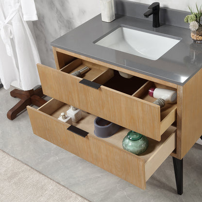 Altair Designs 36" single vanity with top - 548036-WP-CG-NM