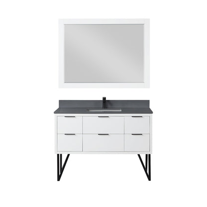 Altair Designs 48" single vanity with top - 548048-WP-CG-NM