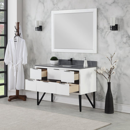 Altair Designs 48" single vanity with top - 548048-WP-CG-NM