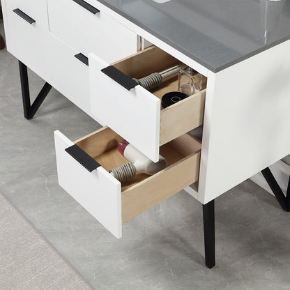 Altair Designs 48" single vanity with top - 548048-WP-CG-NM