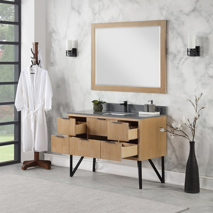 Altair Designs 48" single vanity with top - 548048-WP-CG-NM