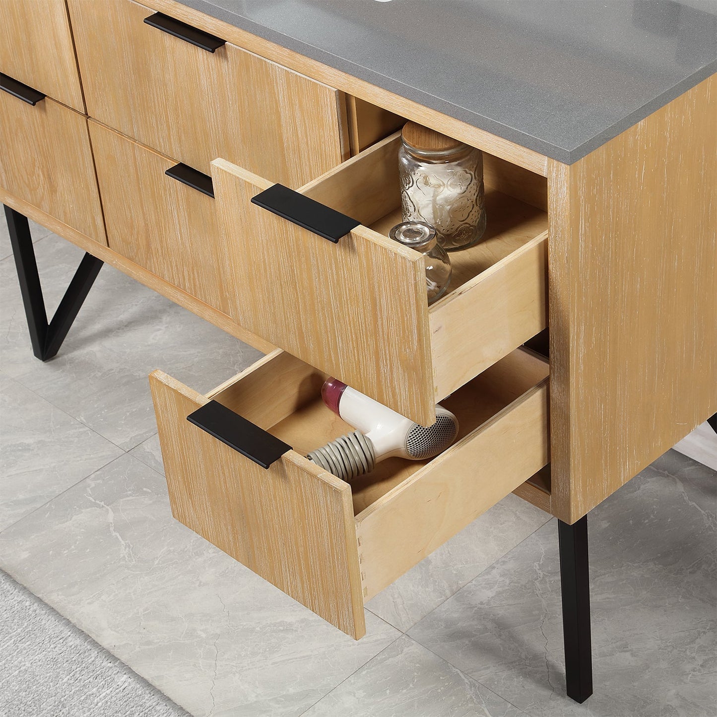 Altair Designs 48" single vanity with top - 548048-WP-CG-NM
