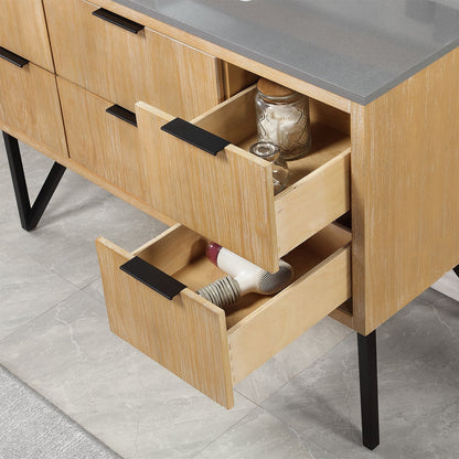 Altair Designs 48" single vanity with top - 548048-WP-CG-NM
