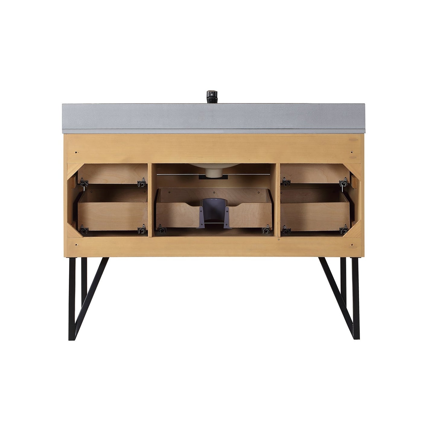 Altair Designs 48" single vanity with top - 548048-WP-CG-NM