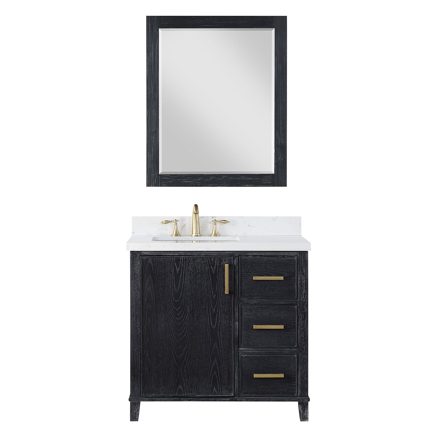Altair Designs 36" single vanity with top - 549036-BO-AW-NM