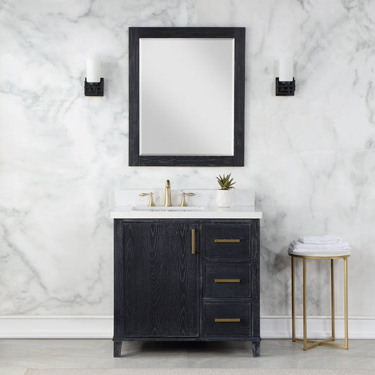 Altair Designs 36" single vanity with top - 549036-BO-AW-NM