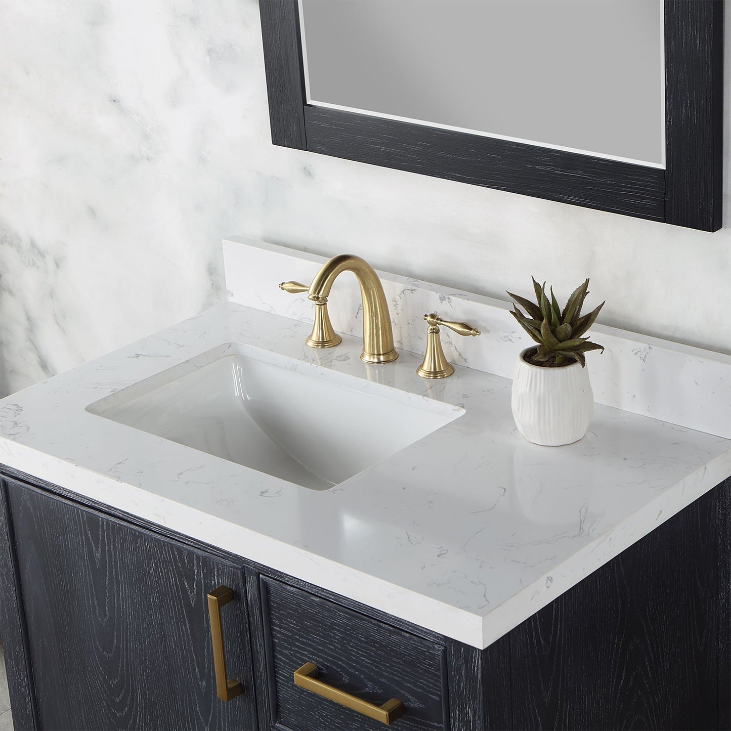 Altair Designs 36" single vanity with top - 549036-BO-AW-NM