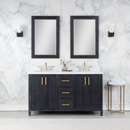 Altair Designs 72" double vanity with top - 549072-BO-AW-NM