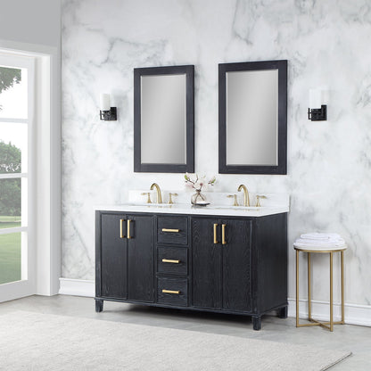 Altair Designs 60" double vanity with top - 549060-BO-AW-NM