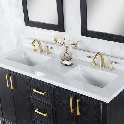 Altair Designs 60" double vanity with top - 549060-BO-AW-NM