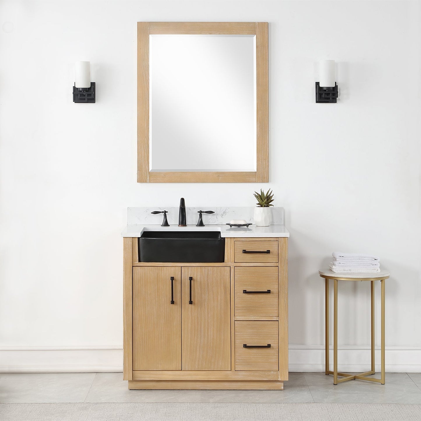 Altair Designs 36" single vanity with top - 550036-WP-AW-NM
