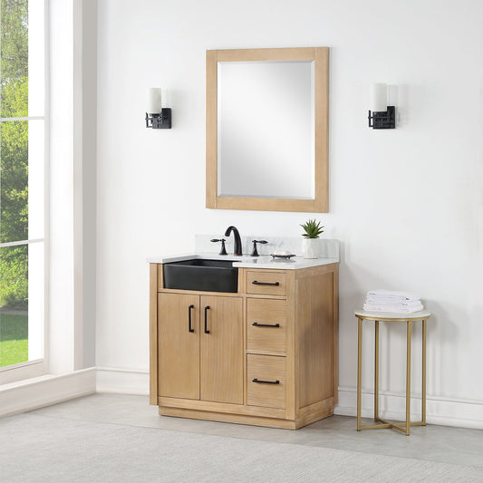 Altair Designs 36" single vanity with top - 550036-WP-AW-NM