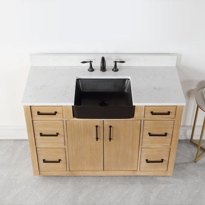 Altair Designs 48" single vanity with top - 550048-WP-AW-NM