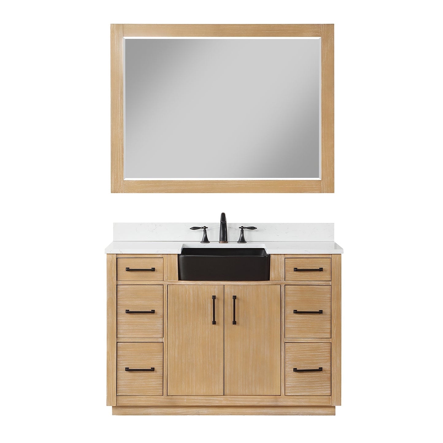 Altair Designs 48" single vanity with top - 550048-WP-AW-NM