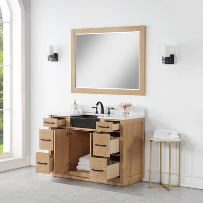 Altair Designs 48" single vanity with top - 550048-WP-AW-NM