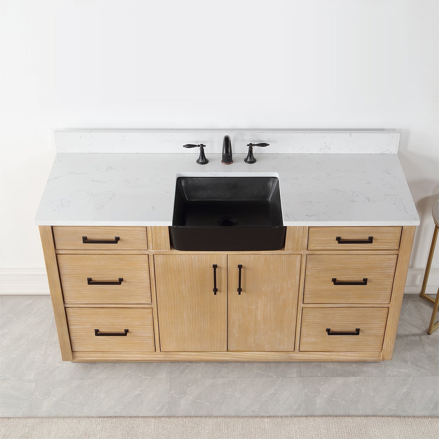 Altair Designs 60" single vanity with top - 550060S-WP-AW-NM