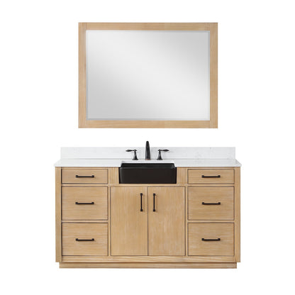 Altair Designs 60" single vanity with top - 550060S-WP-AW-NM