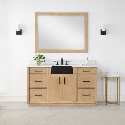 Altair Designs 60" single vanity with top - 550060S-WP-AW-NM