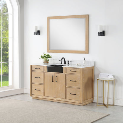 Altair Designs 60" single vanity with top - 550060S-WP-AW-NM