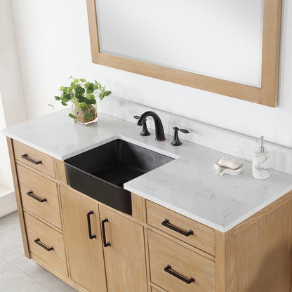 Altair Designs 60" single vanity with top - 550060S-WP-AW-NM