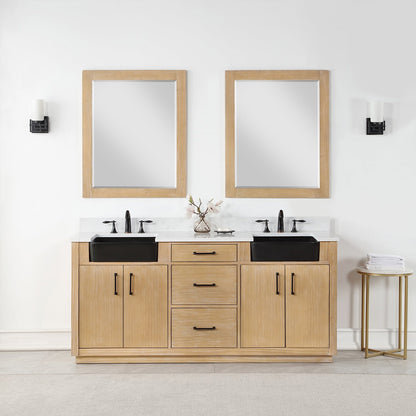 Altair Designs 72" double vanity with top - 550072-WP-AW-NM