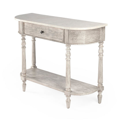 Butler Specialty Company Danielle Marble 40"" one- drawer Console Table, Gray  - 5517329