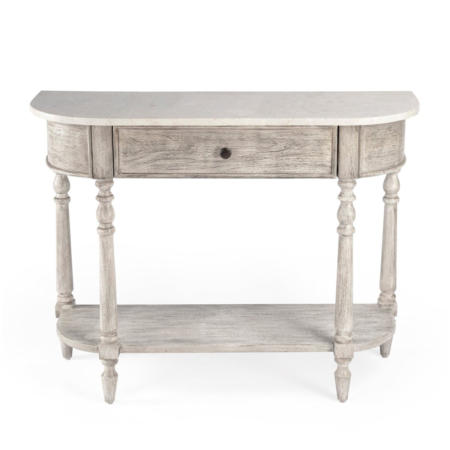 Butler Specialty Company Danielle Marble 40"" one- drawer Console Table, Gray  - 5517329