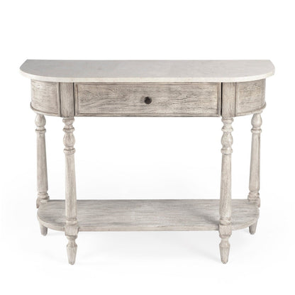 Butler Specialty Company Danielle Marble 40"" one- drawer Console Table, Gray  - 5517329