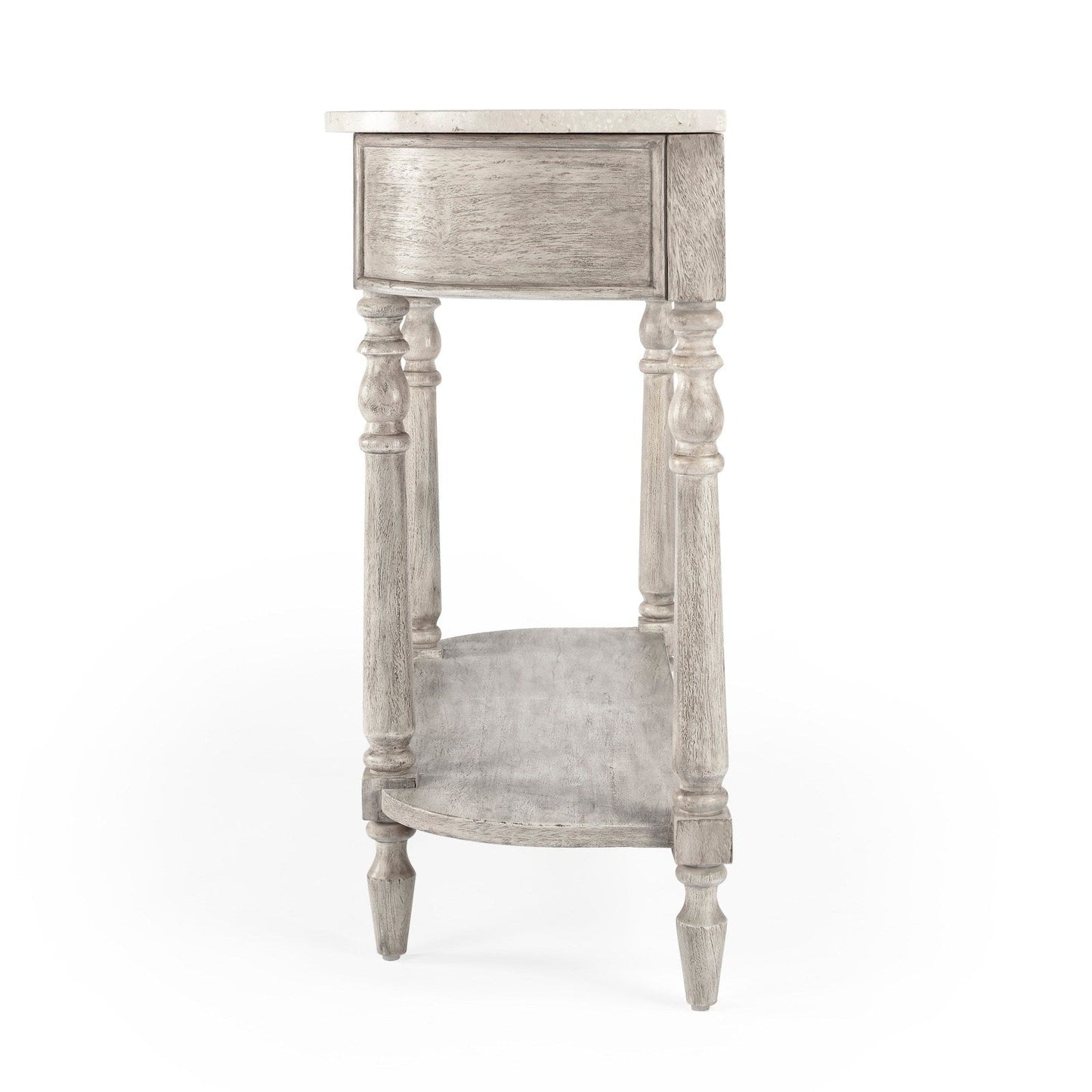 Butler Specialty Company Danielle Marble 40"" one- drawer Console Table, Gray  - 5517329