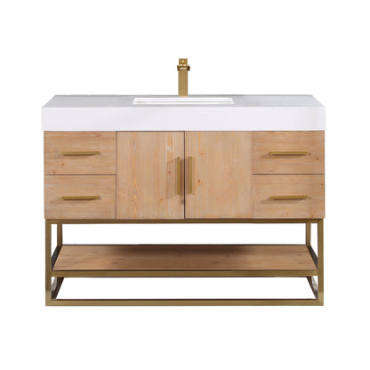 Altair Designs 36"/48"/60" single vanity with top - 552036B-LB-WH-NM
