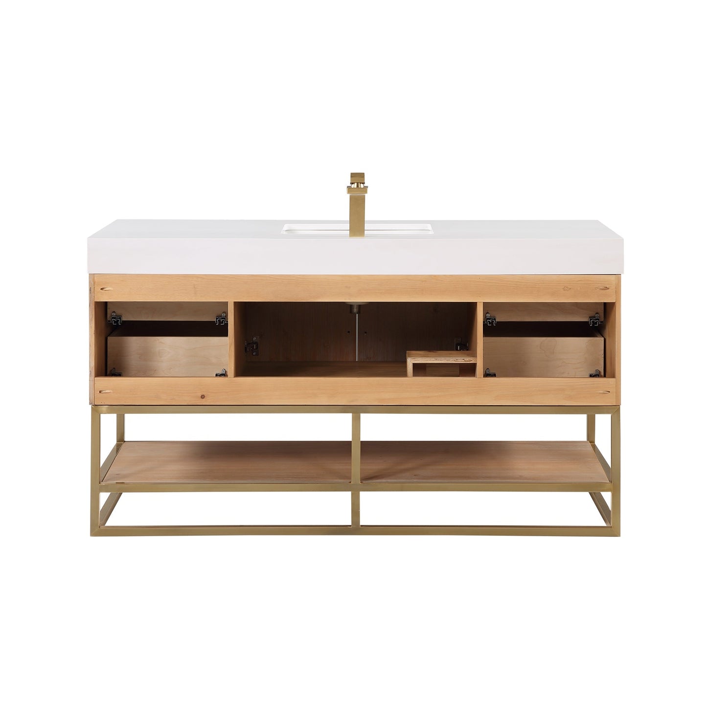 Altair Designs 36"/48"/60" single vanity with top - 552036B-LB-WH-NM