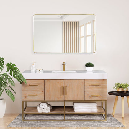 Altair Designs 36"/48"/60" single vanity with top - 552036B-LB-WH-NM