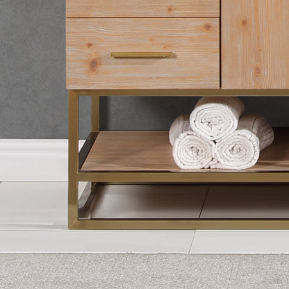 Altair Designs 36"/48"/60" single vanity with top - 552036B-LB-WH-NM