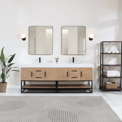 Altair Designs 60"/72"/84" single/double vanity with top - 552060B-LB-WH-NM
