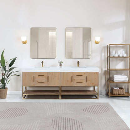 Altair Designs 60"/72"/84" single/double vanity with top - 552060B-LB-WH-NM