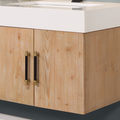 Altair Designs 60" double vanity with top - 553060-LB-WH