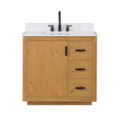 Altair Designs 36" single vanity with top - 556036-NW-GW