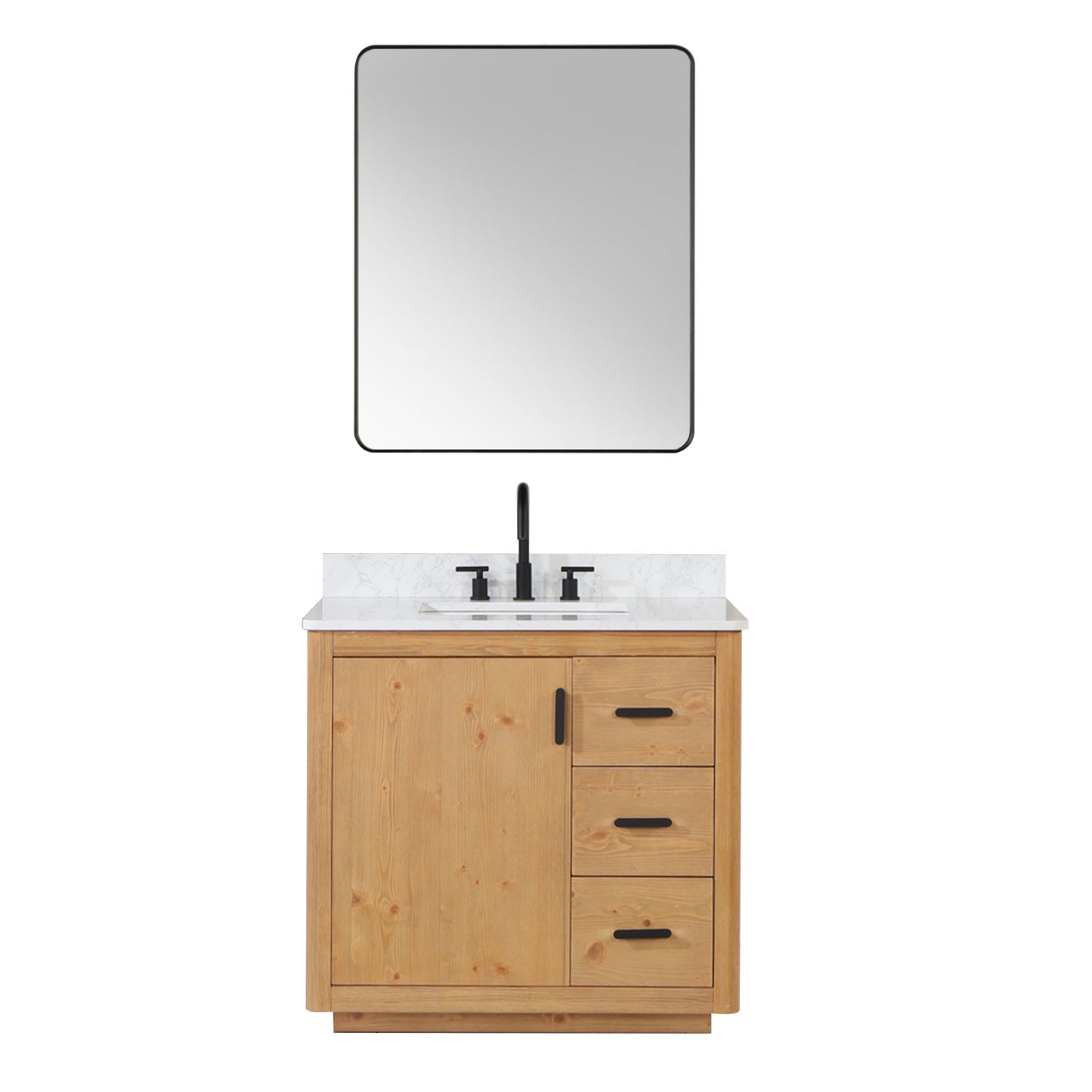 Altair Designs 36" single vanity with top - 556036-NW-GW