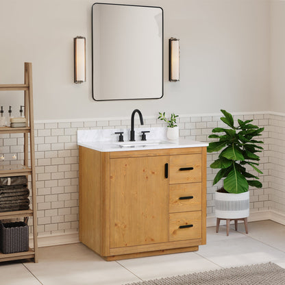 Altair Designs 36" single vanity with top - 556036-NW-GW