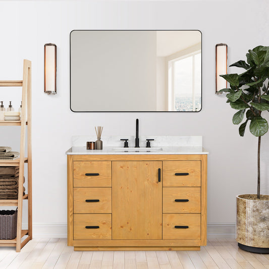Altair Designs 48" single vanity with top - 556048-NW-GW