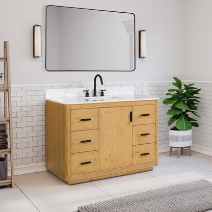 Altair Designs 48" single vanity with top - 556048-NW-GW