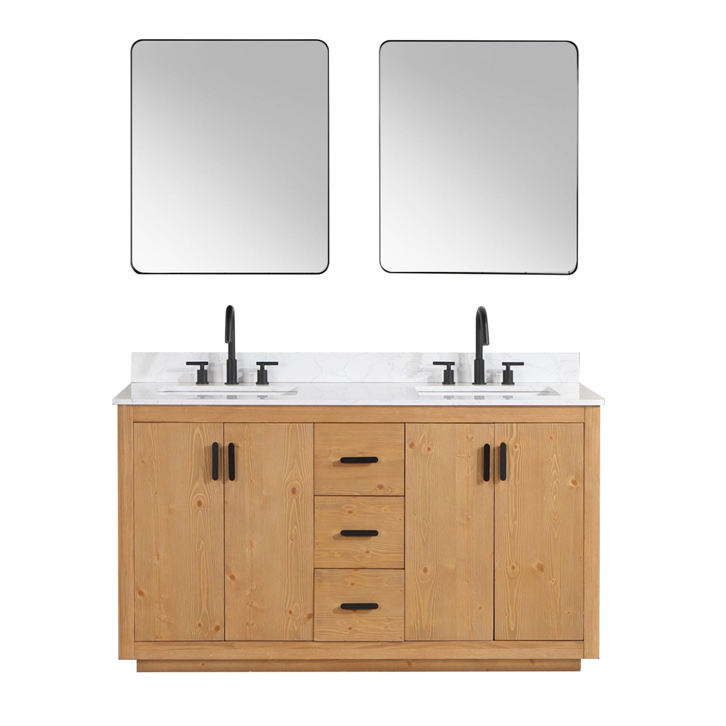 Altair Designs 60" double vanity with top - 556060-NW-GW
