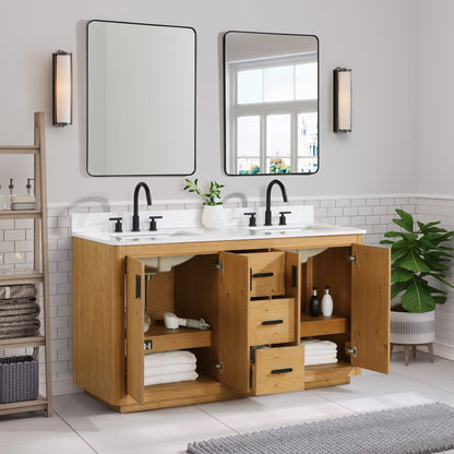 Altair Designs 60" double vanity with top - 556060-NW-GW