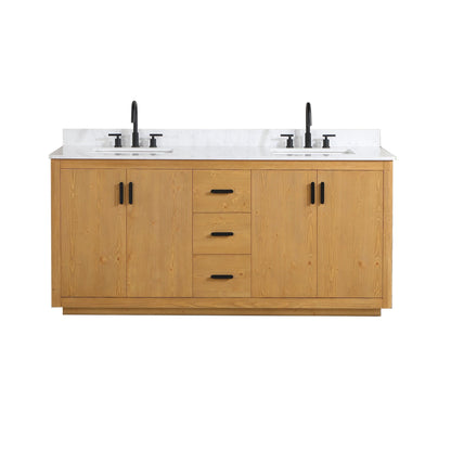 Altair Designs 72" double vanity with top - 556072-NW-GW