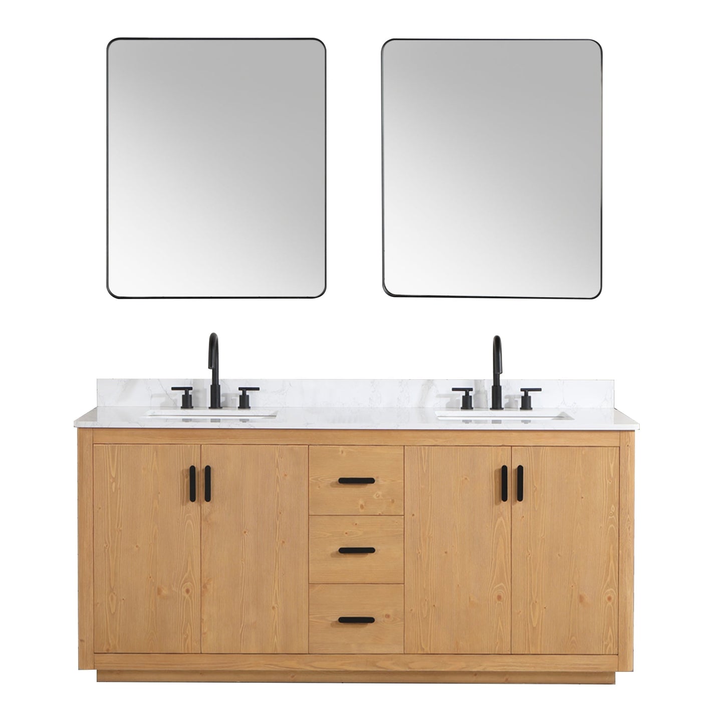 Altair Designs 72" double vanity with top - 556072-NW-GW