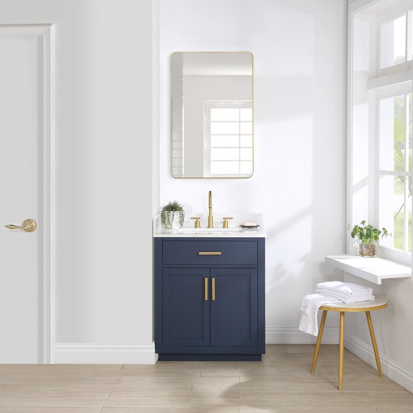 Altair Designs 30" single vanity with top - 557030-RB-GW-NM