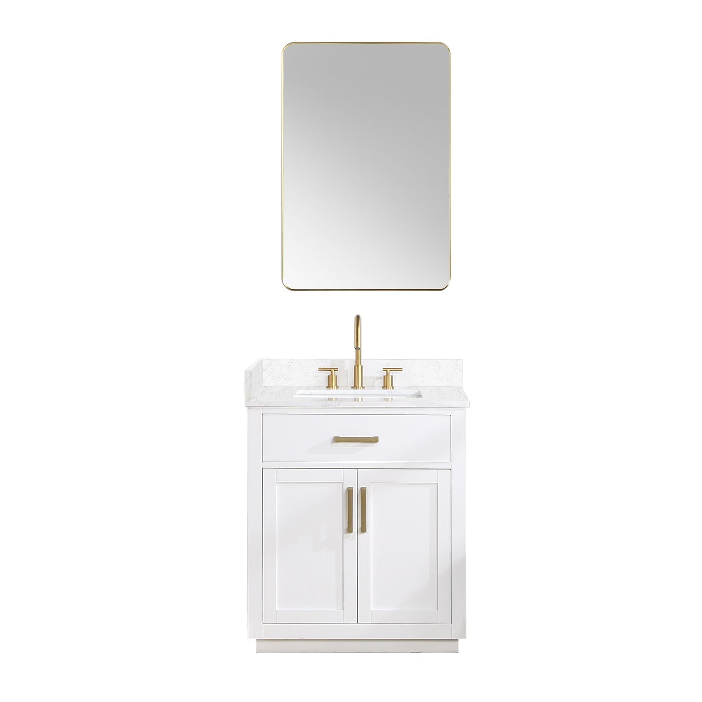 Altair Designs 30" single vanity with top - 557030-RB-GW-NM