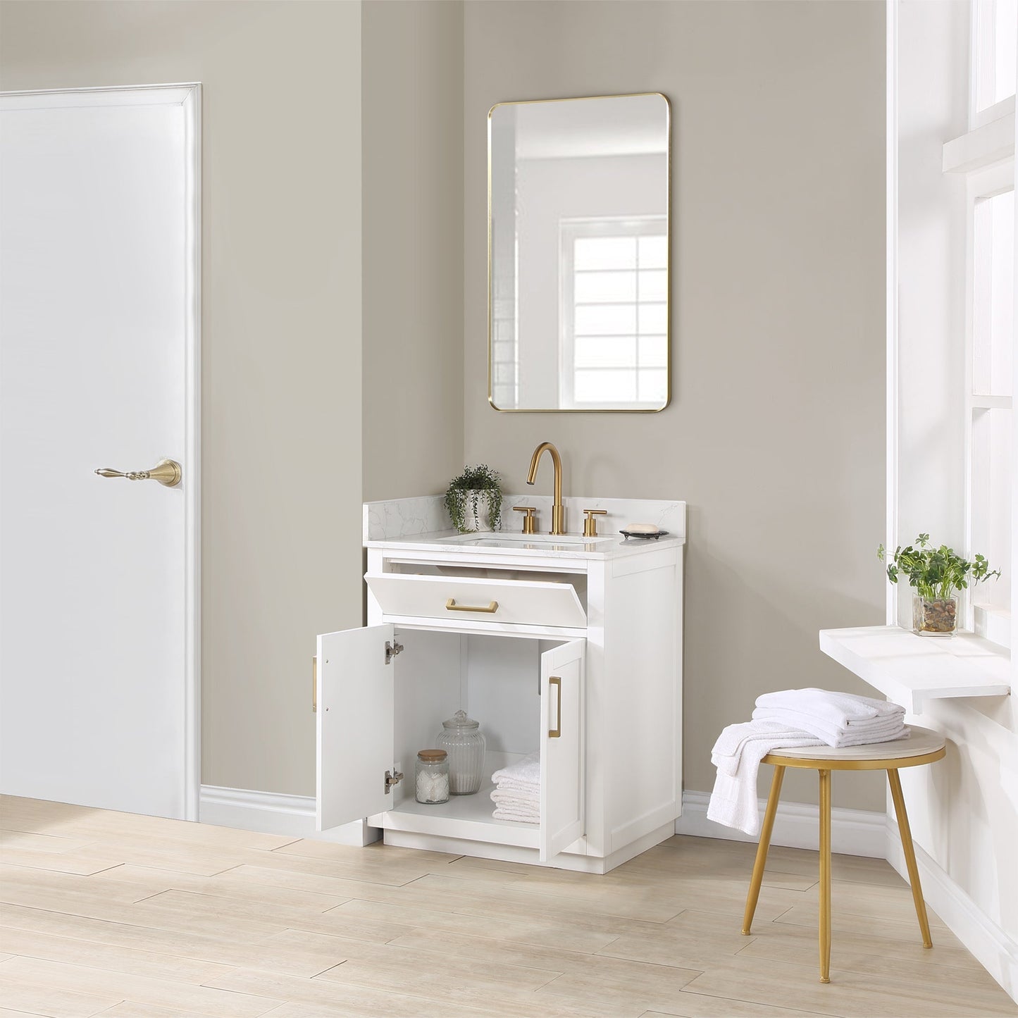 Altair Designs 30" single vanity with top - 557030-RB-GW-NM